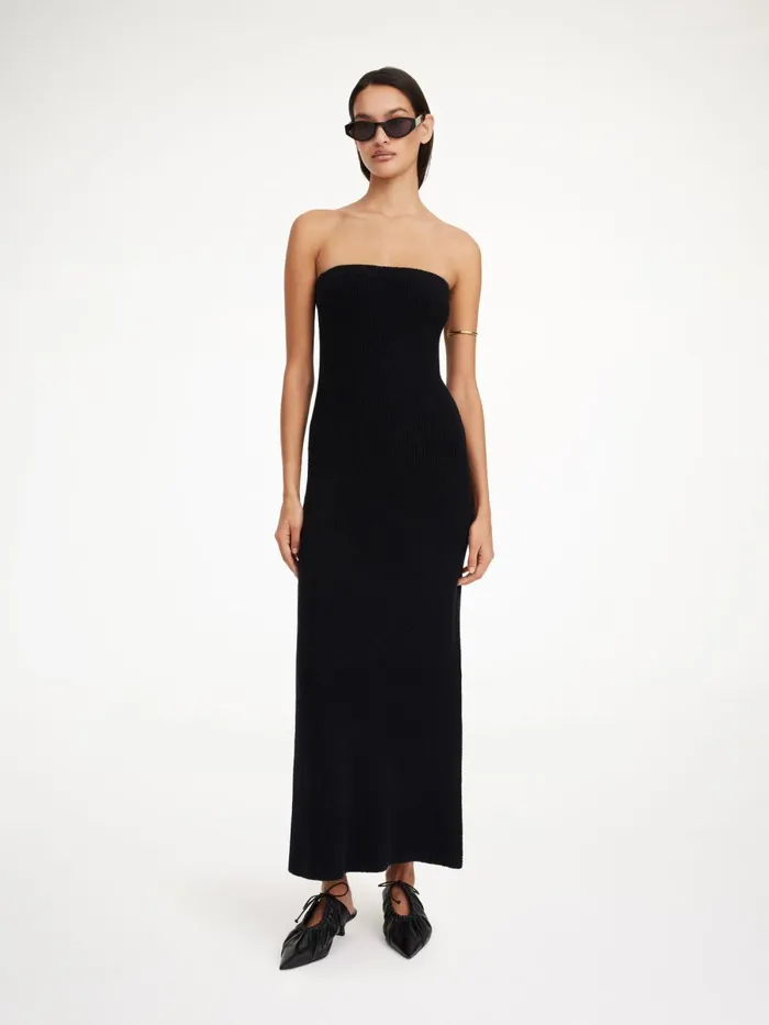 Akari Maxi Dress Black Women By Malene Birger Knitwear