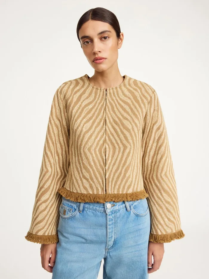 Akello Jacket Zebra Print Women By Malene Birger Blazers