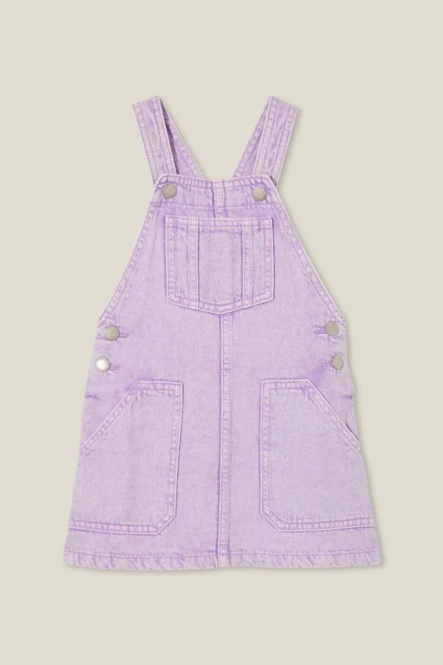Alice Denim Pinafore Lilac Dropwash Girls Cotton On Dresses