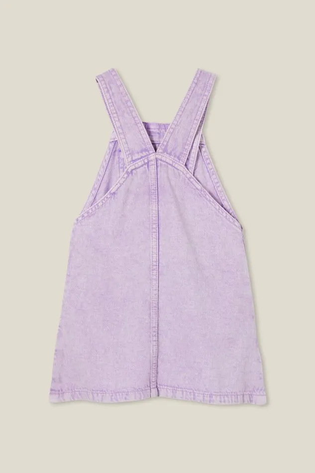 Alice Denim Pinafore Lilac Dropwash Girls Cotton On Dresses Alice Denim Pinafore Lilac Dropwash Girls Cotton On Dresses