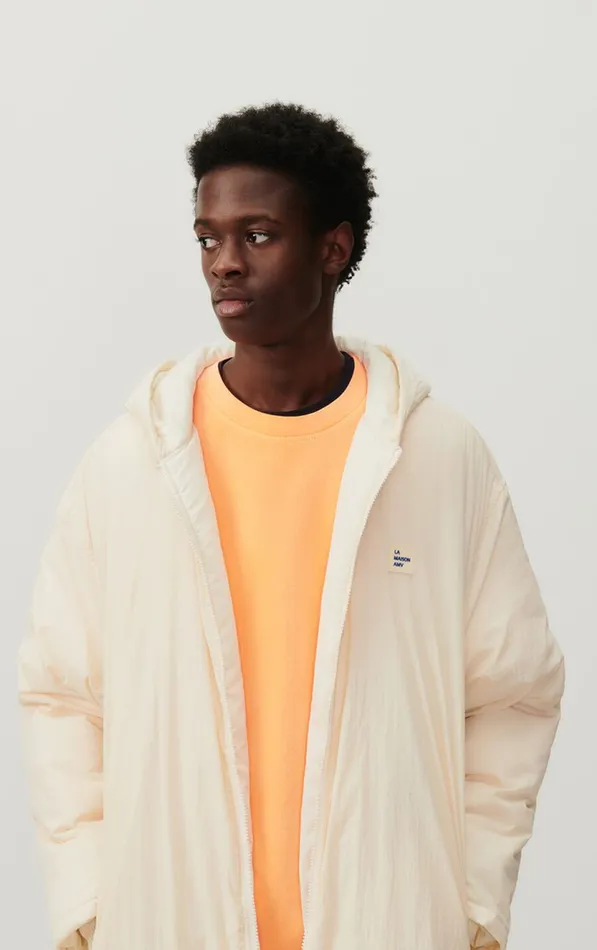 American Vintage Coats and Puffer Coats Men Parka Zotcity Ecru American Vintage Coats and Puffer Coats Men Parka Zotcity Ecru