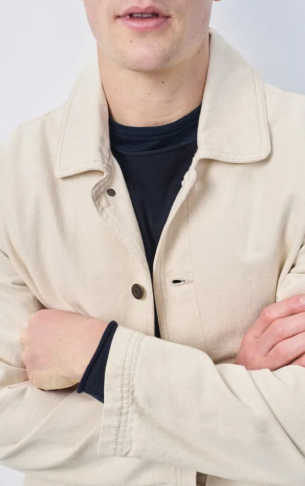 American Vintage Jackets and Blazers Men Jacket Datcity Ecru American Vintage Jackets and Blazers Men Jacket Datcity Ecru