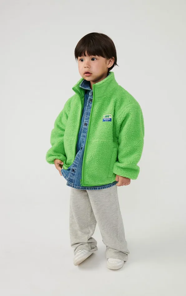 American Vintage Jackets and Coats Kids Jacket Hoktown Melange Fluorescent Green