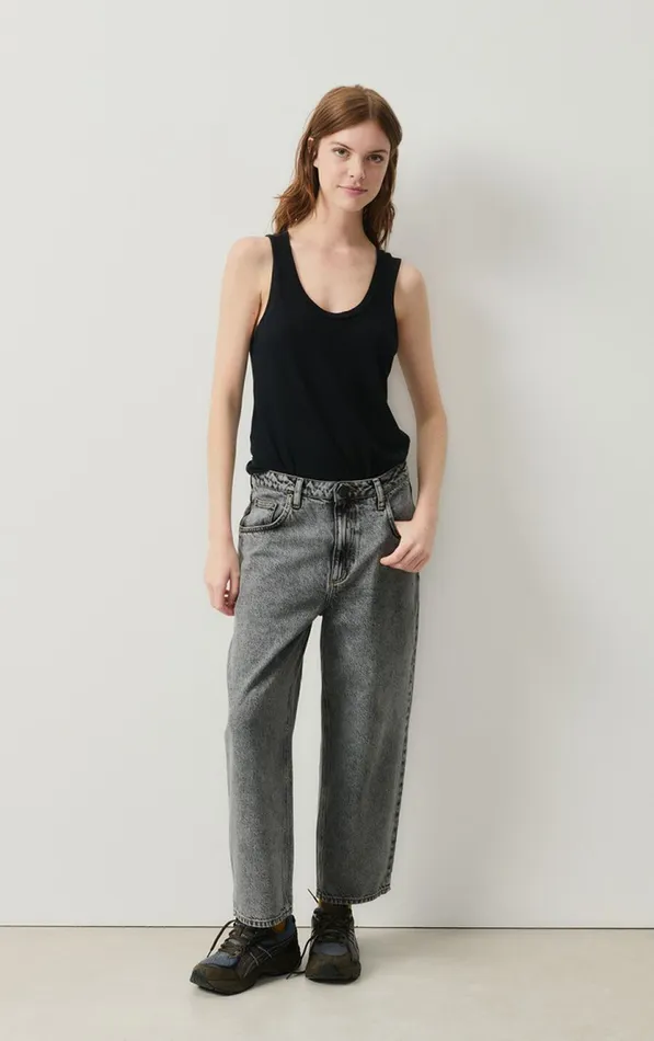 American Vintage Jeans Women Boyfriend Jeans Yopday Salt And Pepper
