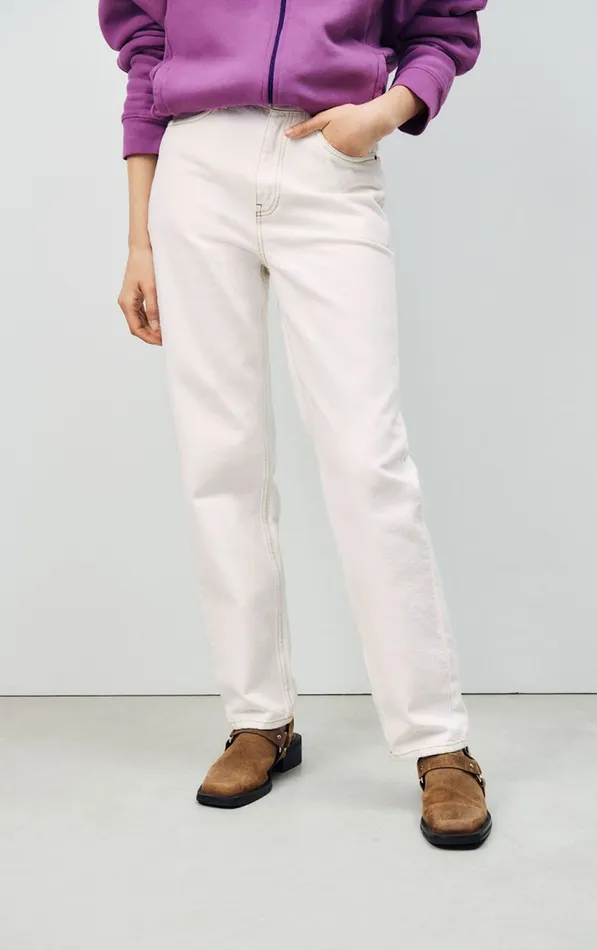 American Vintage Jeans Women Straight Jeans Jozastreet Off White