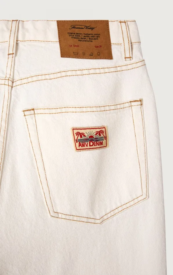 American Vintage Jeans Women Straight Jeans Jozastreet Off White