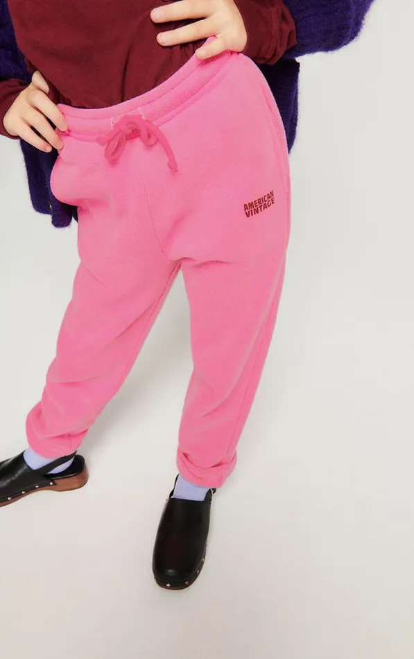 American Vintage Joggers Kids Joggers Izubird Fluo Pink American Vintage Joggers Kids Joggers Izubird Fluo Pink