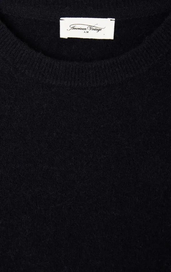 American Vintage Jumpers and Cardigans Men Jumper Raxow Black American Vintage Jumpers and Cardigans Men Jumper Raxow Black