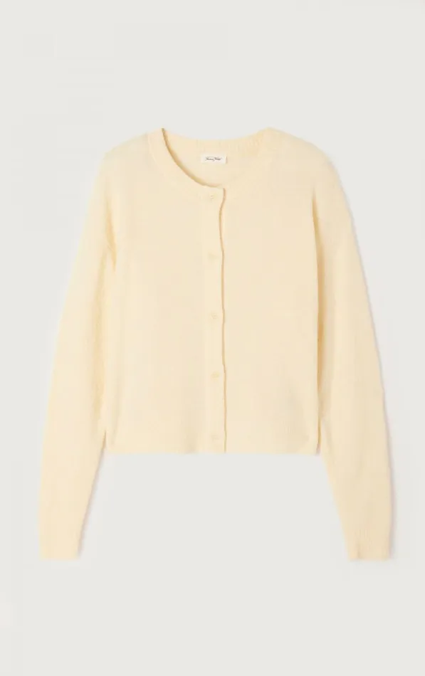 American Vintage Jumpers and Cardigans Women Cardigan Damsville Melange Pannacotta American Vintage Jumpers and Cardigans Women Cardigan Damsville Melange Pannacotta
