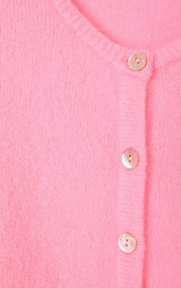 American Vintage Jumpers and Cardigans Women Cardigan Vitow Melange Rose American Vintage Jumpers and Cardigans Women Cardigan Vitow Melange Rose