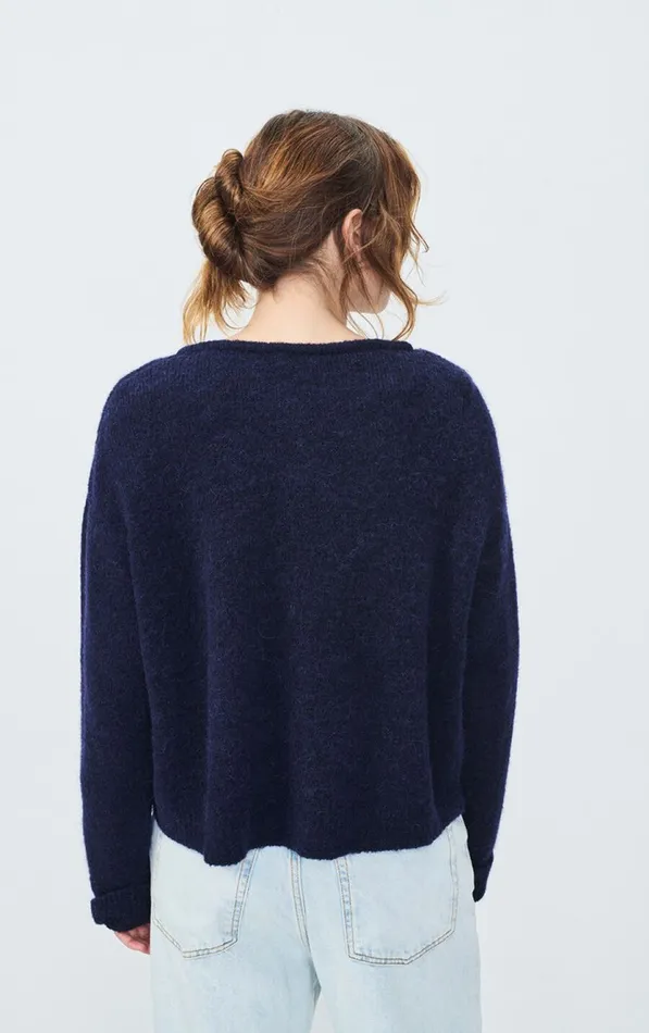 American Vintage Jumpers and Cardigans Women Jumper East Melange Navy American Vintage Jumpers and Cardigans Women Jumper East Melange Navy
