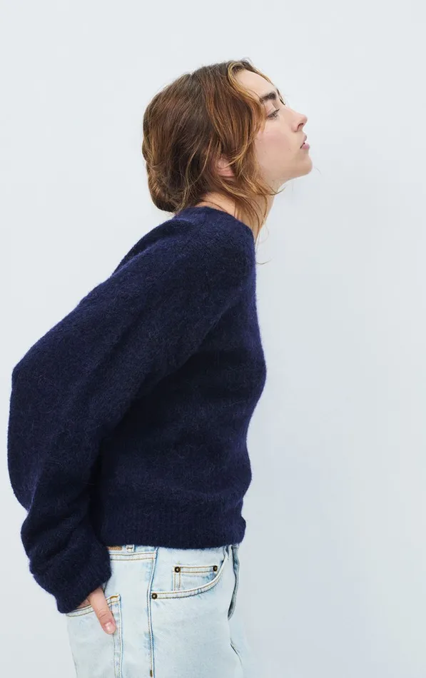 American Vintage Jumpers and Cardigans Women Jumper East Melange Navy American Vintage Jumpers and Cardigans Women Jumper East Melange Navy