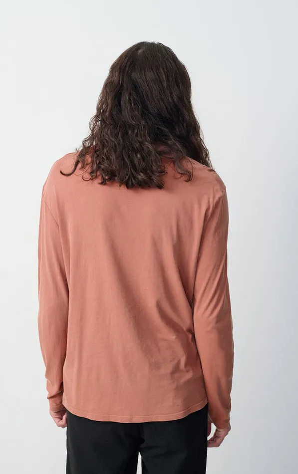American Vintage Long Sleeve TShirts Men TShirt Devon Vintage Terracotta American Vintage Long Sleeve TShirts Men TShirt Devon Vintage Terracotta
