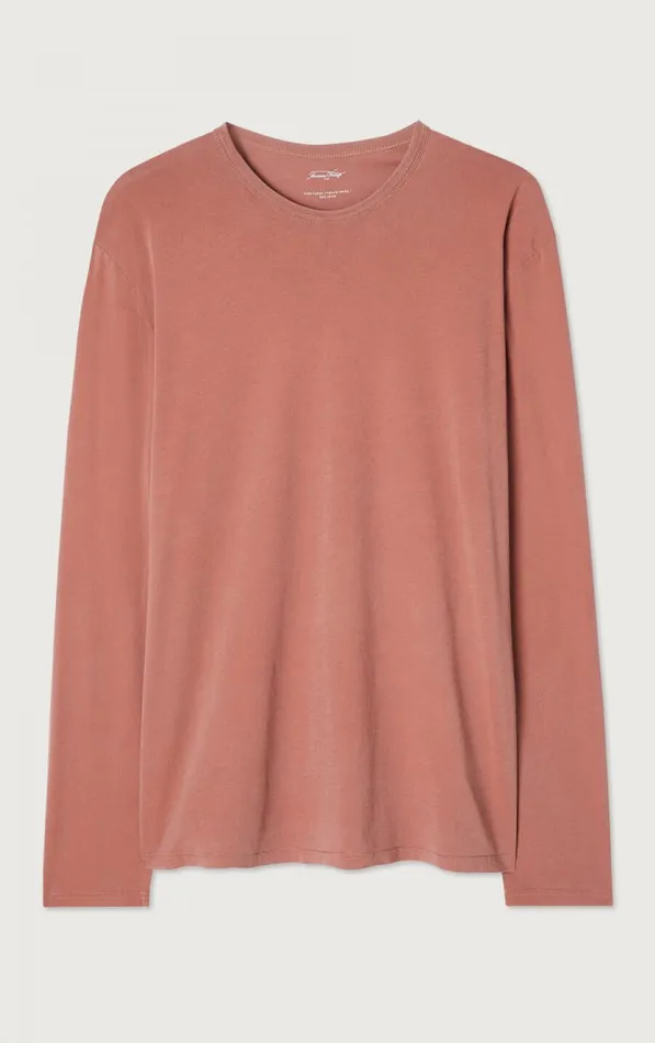 American Vintage Long Sleeve TShirts Men TShirt Devon Vintage Terracotta American Vintage Long Sleeve TShirts Men TShirt Devon Vintage Terracotta