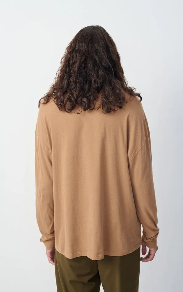 American Vintage Long Sleeve TShirts Men TShirt Gamipy Hazelnut American Vintage Long Sleeve TShirts Men TShirt Gamipy Hazelnut