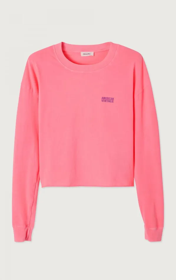 American Vintage Long Sleeve TShirts Women TShirt Pymaz Fluorescent Hortensia American Vintage Long Sleeve TShirts Women TShirt Pymaz Fluorescent Hortensia