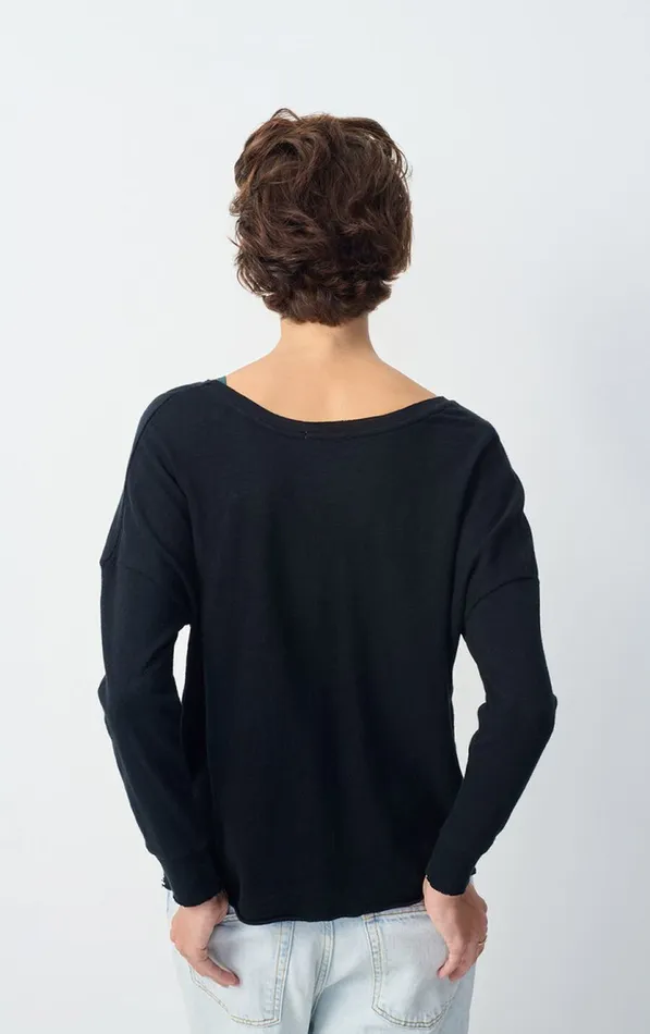 American Vintage Long Sleeve TShirts Women TShirt Sonoma Black