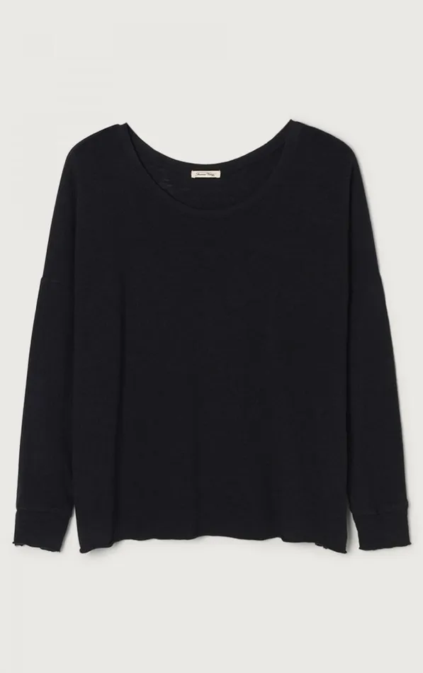 American Vintage Long Sleeve TShirts Women TShirt Sonoma Black