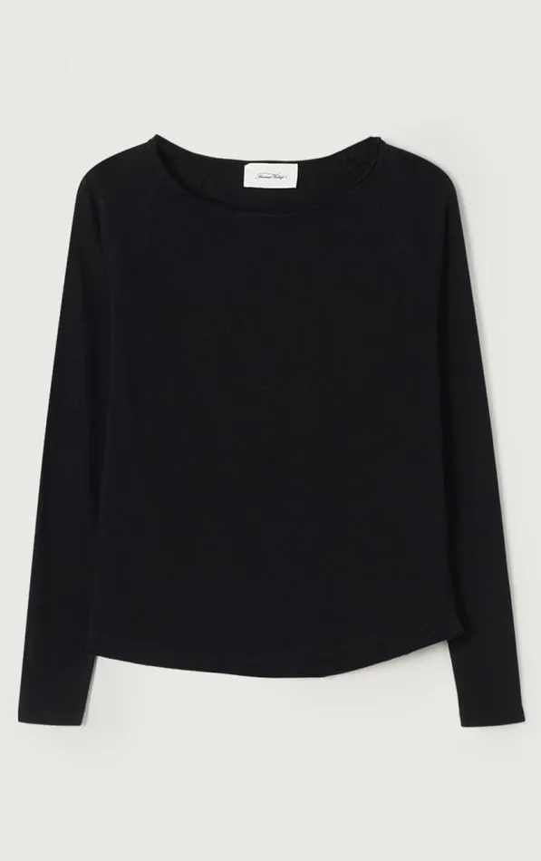 American Vintage Long Sleeve TShirts Women TShirt Sonoma Black