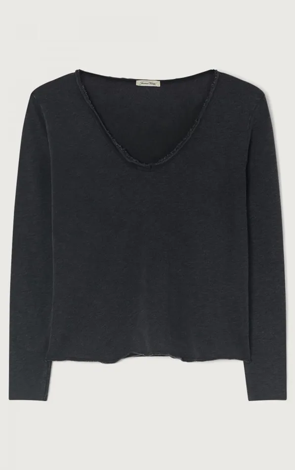 American Vintage Long Sleeve TShirts Women TShirt Sonoma Vintage Black