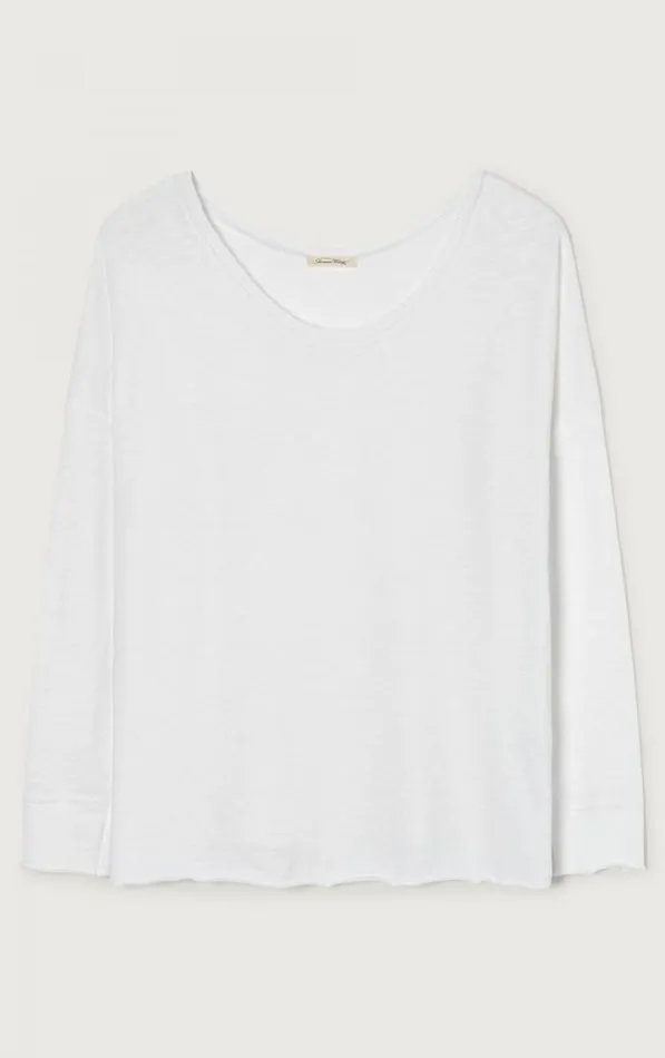 American Vintage Long Sleeve TShirts Women TShirt Sonoma White