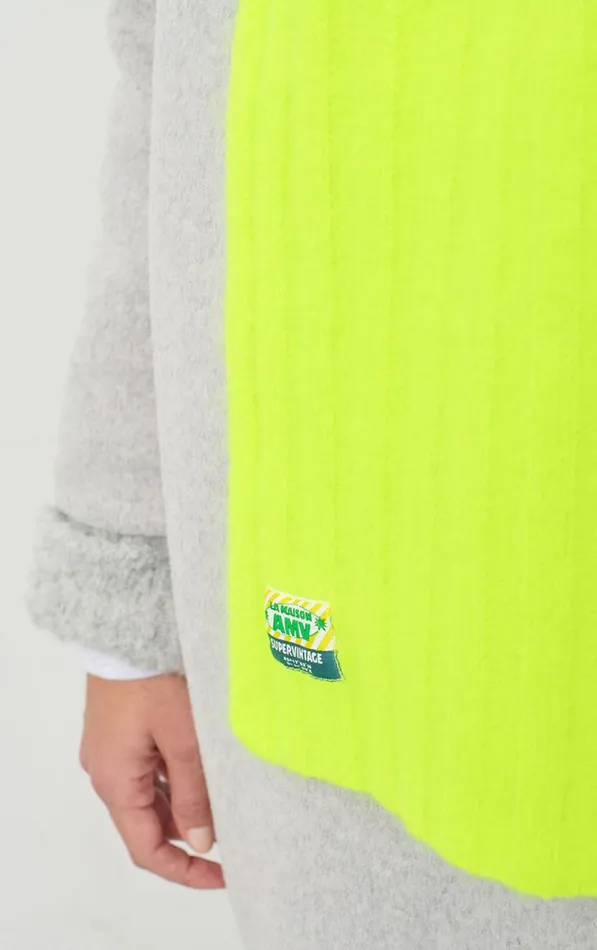 American Vintage Scarves And Shawls WomenMen Scarf Vitow Fluorescent Yellow Melange American Vintage Scarves And Shawls WomenMen Scarf Vitow Fluorescent Yellow Melange