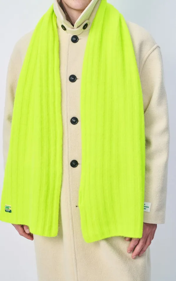 American Vintage Scarves And Shawls WomenMen Scarf Vitow Fluorescent Yellow Melange American Vintage Scarves And Shawls WomenMen Scarf Vitow Fluorescent Yellow Melange