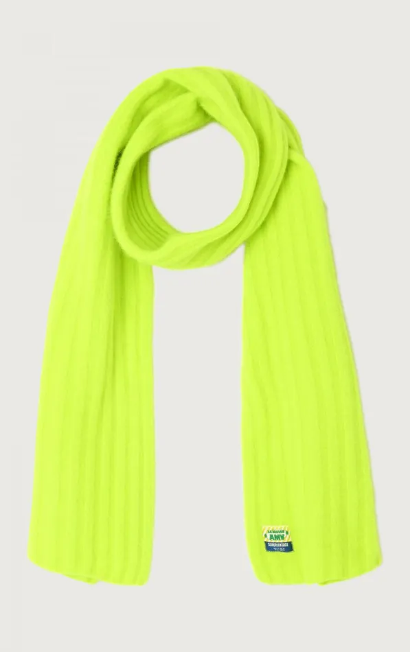 American Vintage Scarves And Shawls WomenMen Scarf Vitow Fluorescent Yellow Melange American Vintage Scarves And Shawls WomenMen Scarf Vitow Fluorescent Yellow Melange