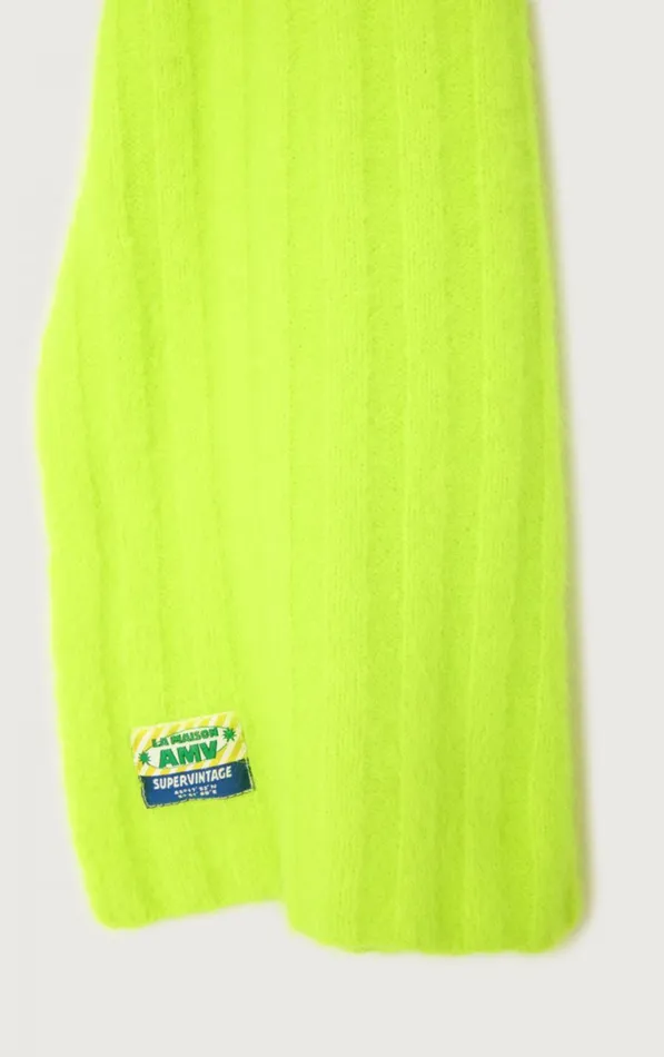 American Vintage Scarves And Shawls WomenMen Scarf Vitow Fluorescent Yellow Melange American Vintage Scarves And Shawls WomenMen Scarf Vitow Fluorescent Yellow Melange