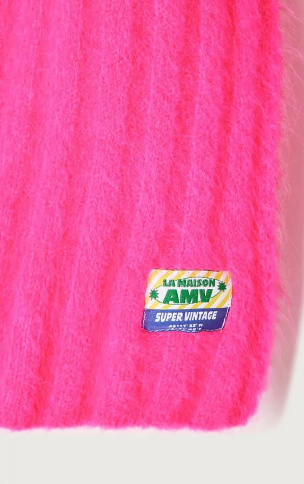 American Vintage Scarves And Shawls WomenMen Scarf Vitow Neon Pink Melange American Vintage Scarves And Shawls WomenMen Scarf Vitow Neon Pink Melange