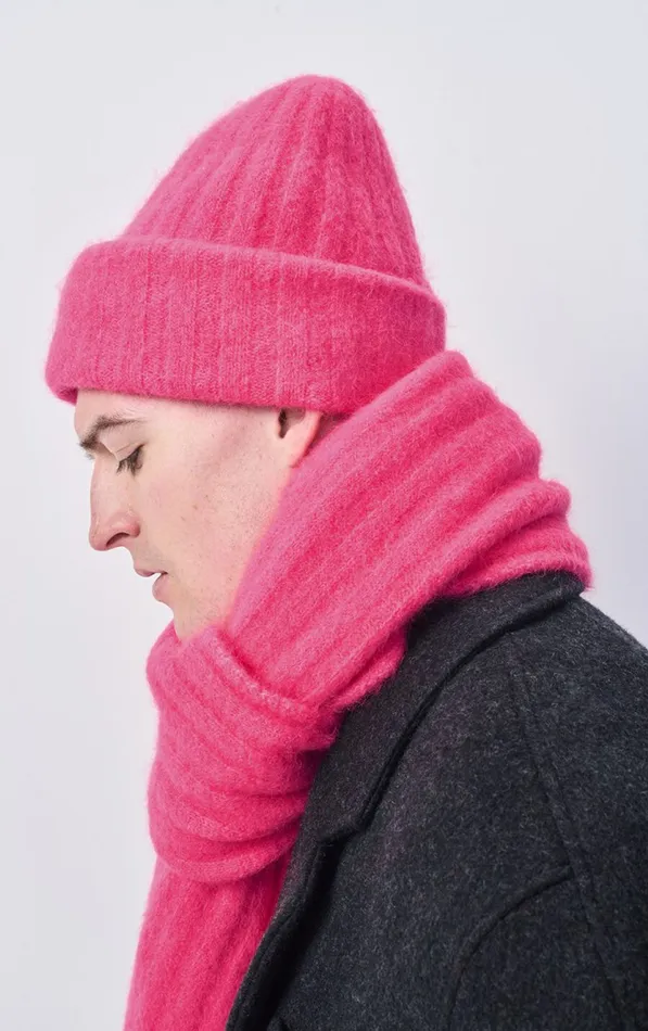 American Vintage Scarves And Shawls WomenMen Scarf Vitow Neon Pink Melange American Vintage Scarves And Shawls WomenMen Scarf Vitow Neon Pink Melange