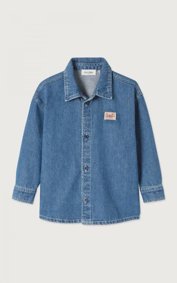 American Vintage Shirts Kids Shirt Globay Medium Blue