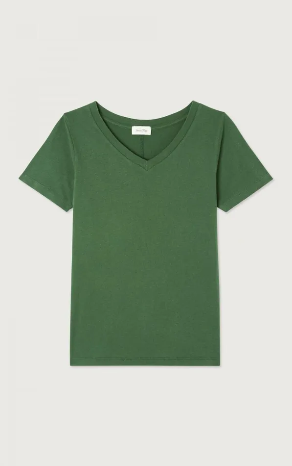 American Vintage Short Sleeve TShirts Women TShirt Gamipy Basil American Vintage Short Sleeve TShirts Women TShirt Gamipy Basil