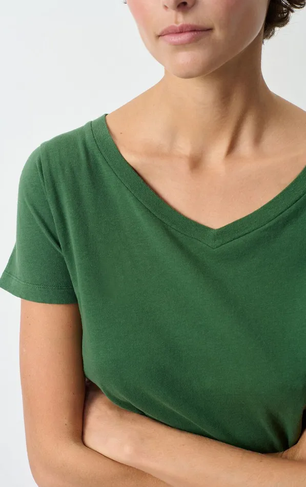 American Vintage Short Sleeve TShirts Women TShirt Gamipy Basil American Vintage Short Sleeve TShirts Women TShirt Gamipy Basil
