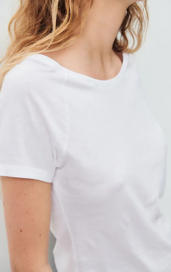 American Vintage Short Sleeve TShirts Women TShirt Xoubow White American Vintage Short Sleeve TShirts Women TShirt Xoubow White