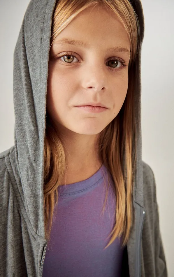 American Vintage Sweatshirts Kids Hoodie Sonoma Heather Grey