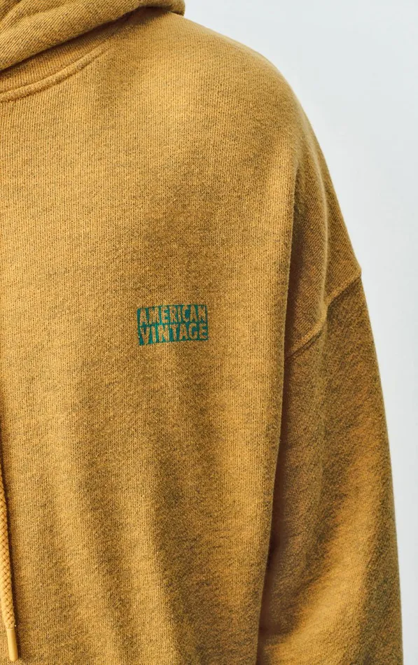 American Vintage Sweatshirts Men Sweatshirt Doven Overdyed Curry American Vintage Sweatshirts Men Sweatshirt Doven Overdyed Curry