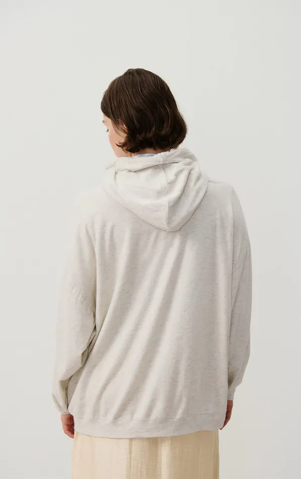 American Vintage Sweatshirts Women Hoodie Ypawood Heather Grey