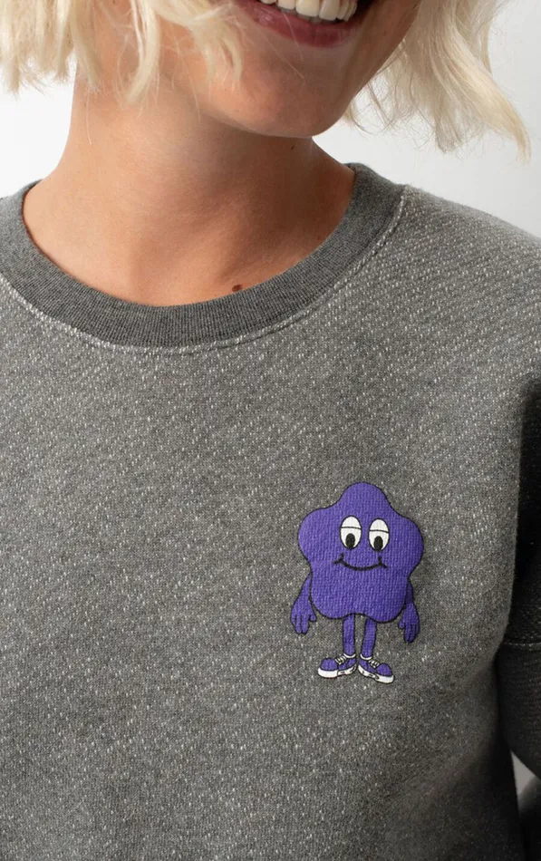 American Vintage Sweatshirts Women Sweatshirt Kodytown Melange Charcoal American Vintage Sweatshirts Women Sweatshirt Kodytown Melange Charcoal