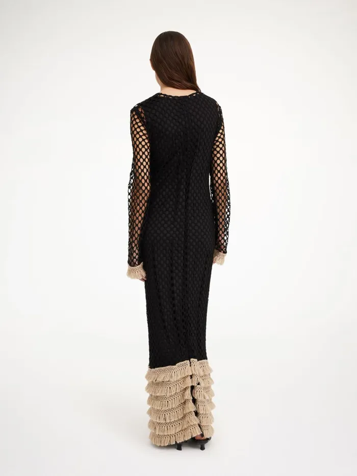 Anae Crochet Maxi Dress Black Women By Malene Birger Dresses