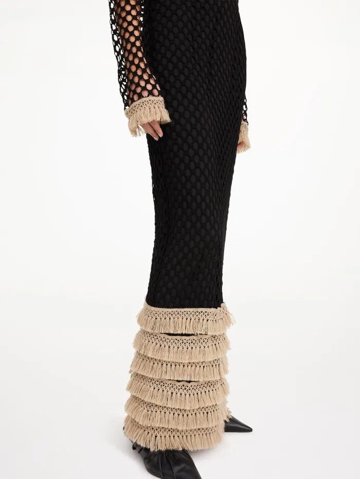 Anae Crochet Maxi Dress Black Women By Malene Birger Dresses
