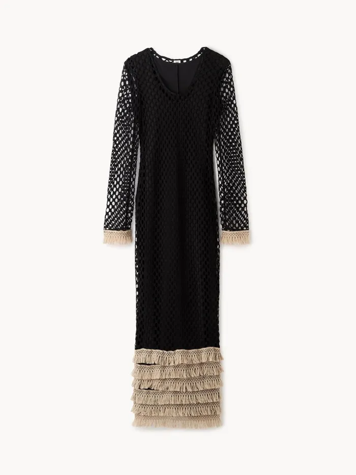Anae Crochet Maxi Dress Black Women By Malene Birger Dresses