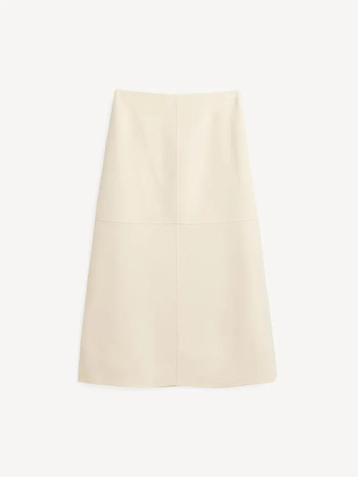 Angello Wool Midi Skirt Pearl Women By Malene Birger Skirts