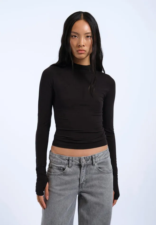 Aria Top 8211 Black Black Women Dr Denim Longsleeves