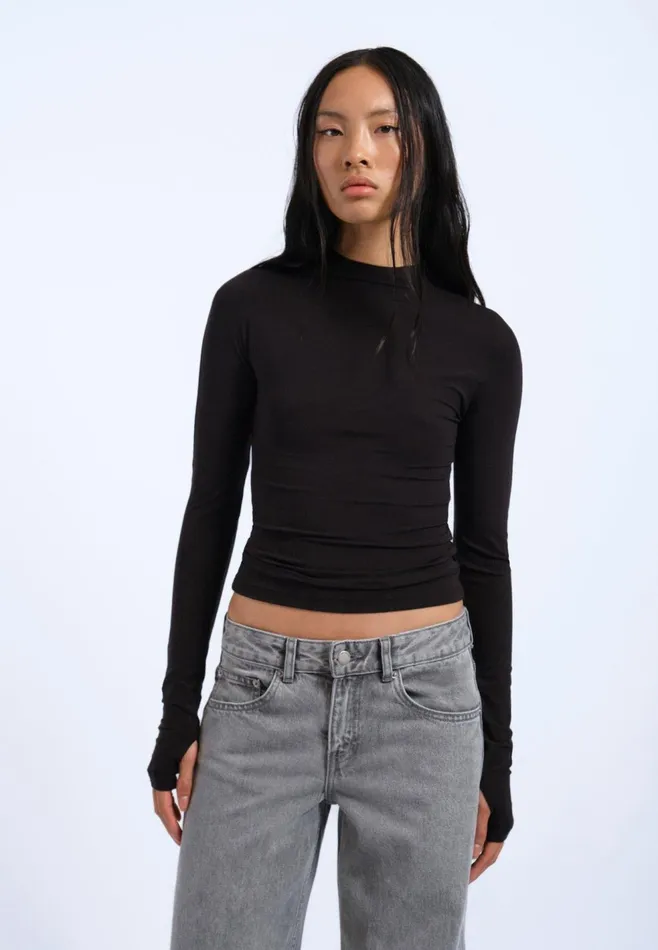 Aria Top 8211 Black Black Women Dr Denim Longsleeves