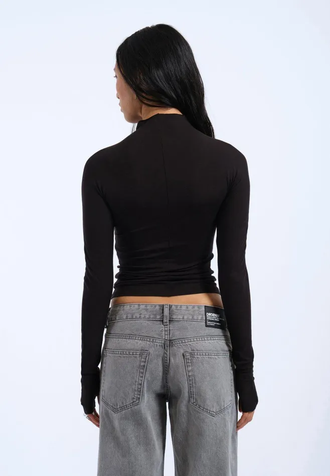 Aria Top 8211 Black Black Women Dr Denim Longsleeves