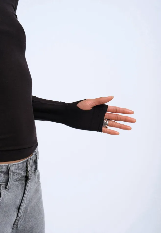 Aria Top 8211 Black Black Women Dr Denim Longsleeves