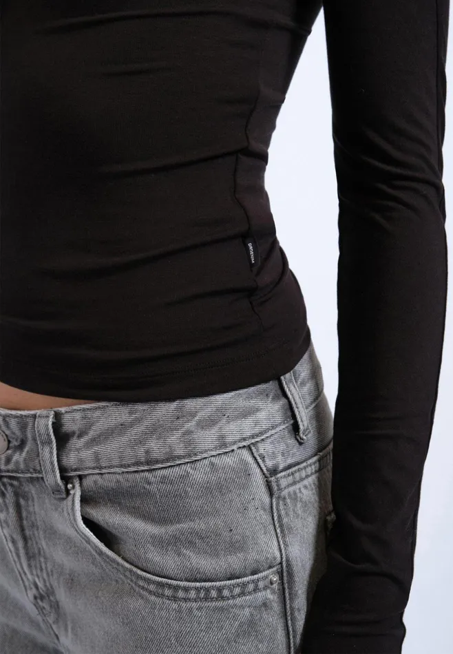 Aria Top 8211 Black Black Women Dr Denim Longsleeves