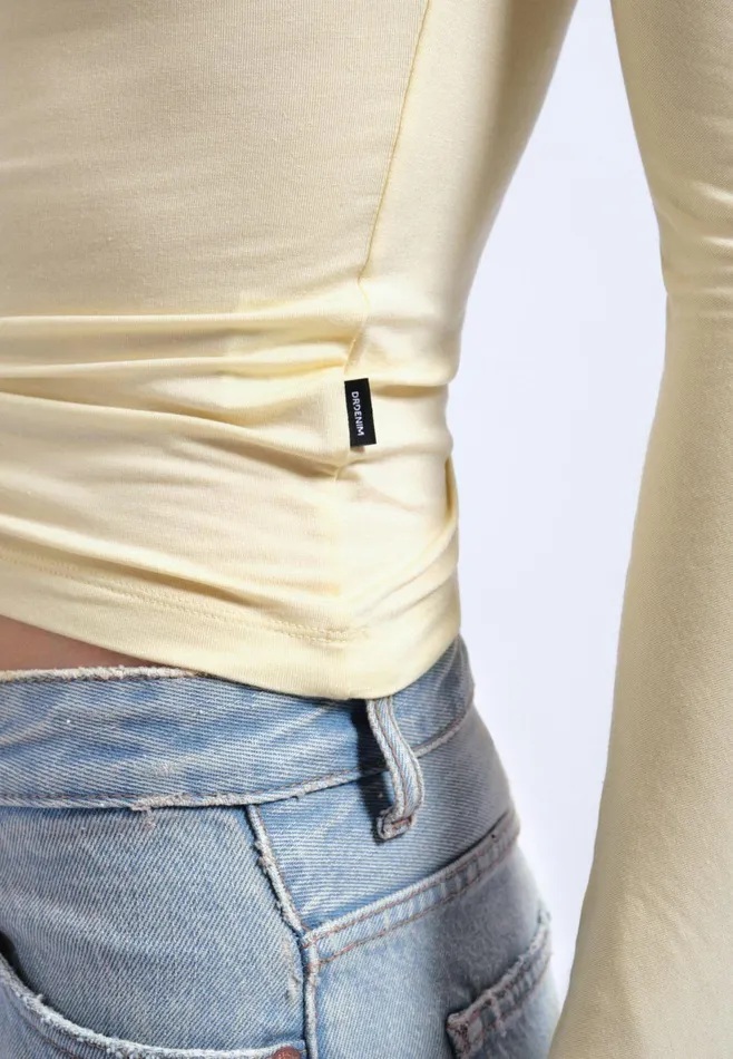 Aria Top 8211 Light Yellow Light Yellow Women Dr Denim Longsleeves