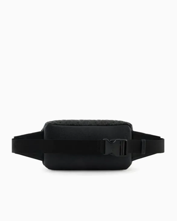 ASV Allover Logo Bum Bag Black Men Armani Belt Bags ASV Allover Logo Bum Bag Black Men Armani Belt Bags